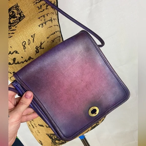 Recycled Riot hand dyed Vintage Coach Compact Pouch - Picture 2 of 15